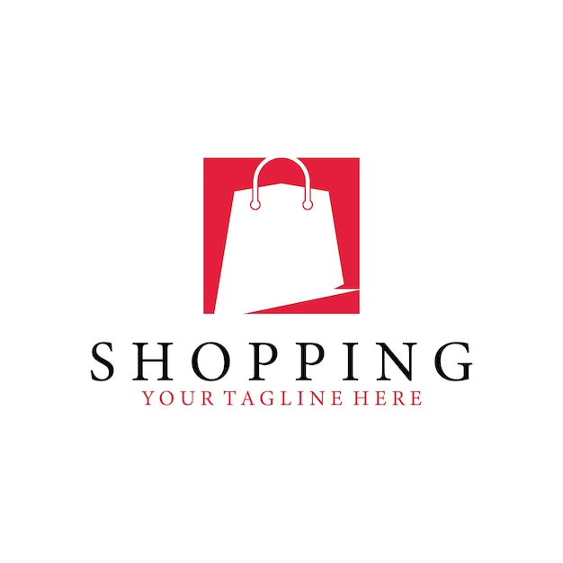 diseño de plantilla de ilustración del icono vectorial del logotipo de la bolsa de compras