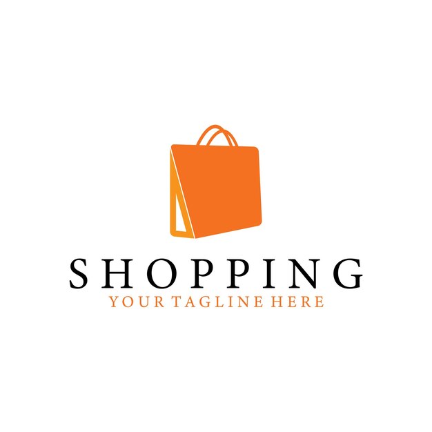 diseño de plantilla de ilustración del icono vectorial del logotipo de la bolsa de compras
