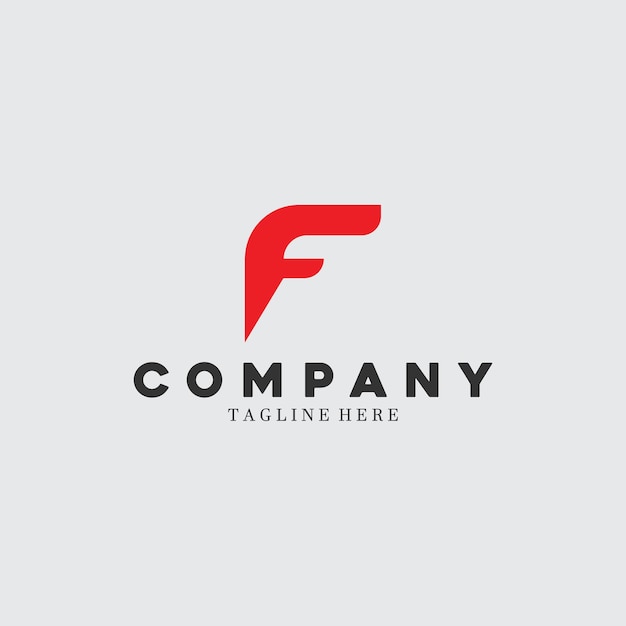 Diseño de plantilla de ilustración del icono vectorial del logotipo F