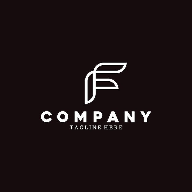 Diseño de plantilla de ilustración del icono vectorial del logotipo F