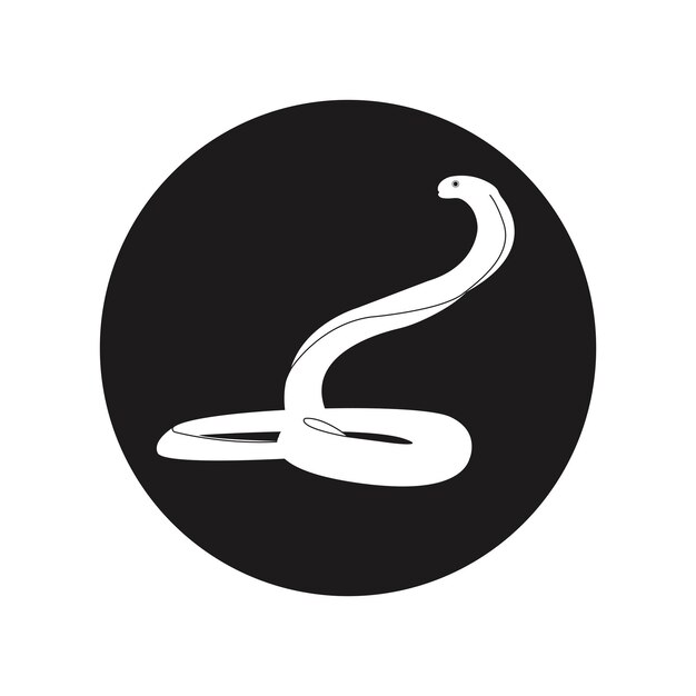 Diseño de plantilla de ilustración del icono vectorial de la serpiente venenosa