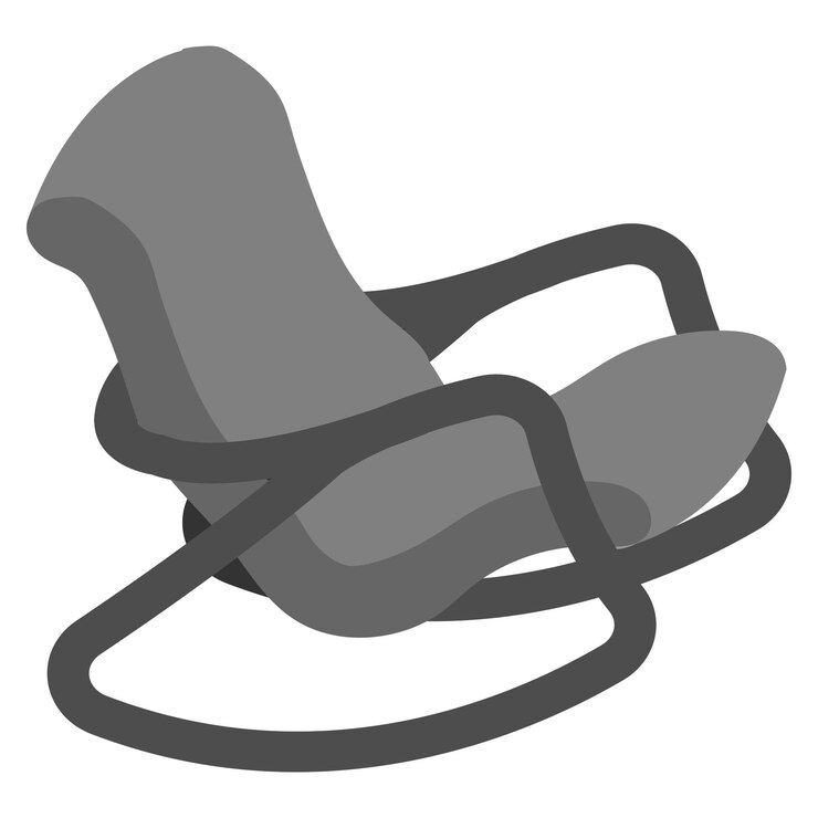 Vector diseño de plantilla de ilustración de iconos vectoriales de sillas mecedoras