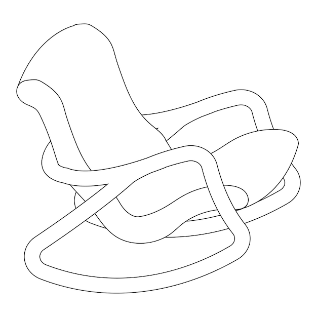 Diseño de plantilla de ilustración de iconos vectoriales de sillas mecedoras