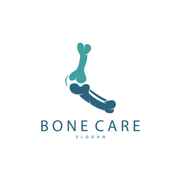 Diseño de plantilla de ilustración de logotipo de salud ósea minimalista