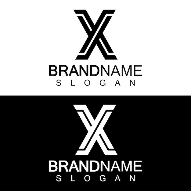 Diseño de la plantilla de la ilustración del logotipo del vector de letras X