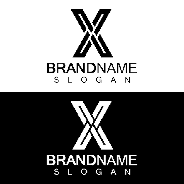 Diseño de la plantilla de la ilustración del logotipo del vector de letras X