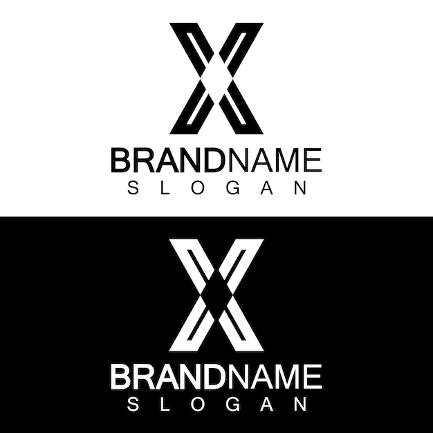 Diseño de la plantilla de la ilustración del logotipo del vector de letras X