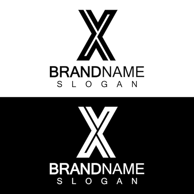 Diseño de la plantilla de la ilustración del logotipo del vector de letras X