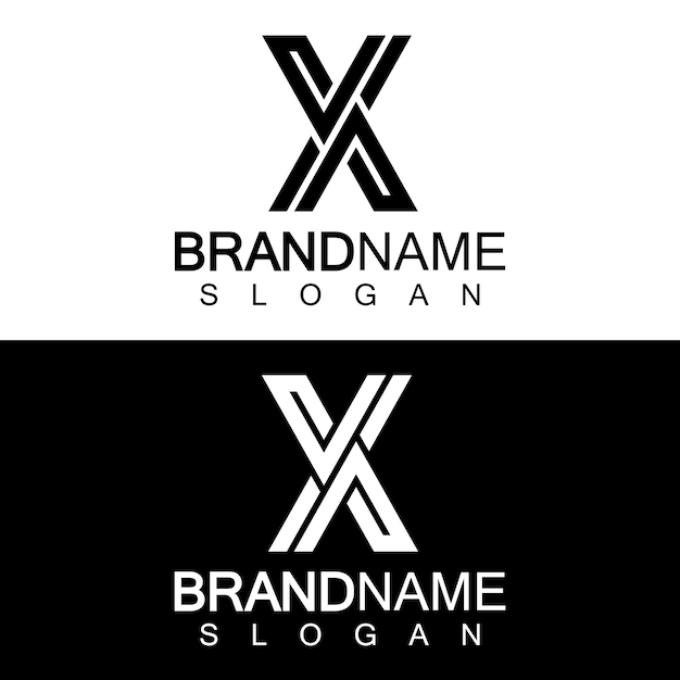 Diseño de la plantilla de la ilustración del logotipo del vector de letras X