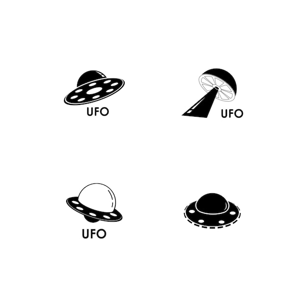 Diseño de la plantilla de ilustración del logotipo vectorial de OVNI