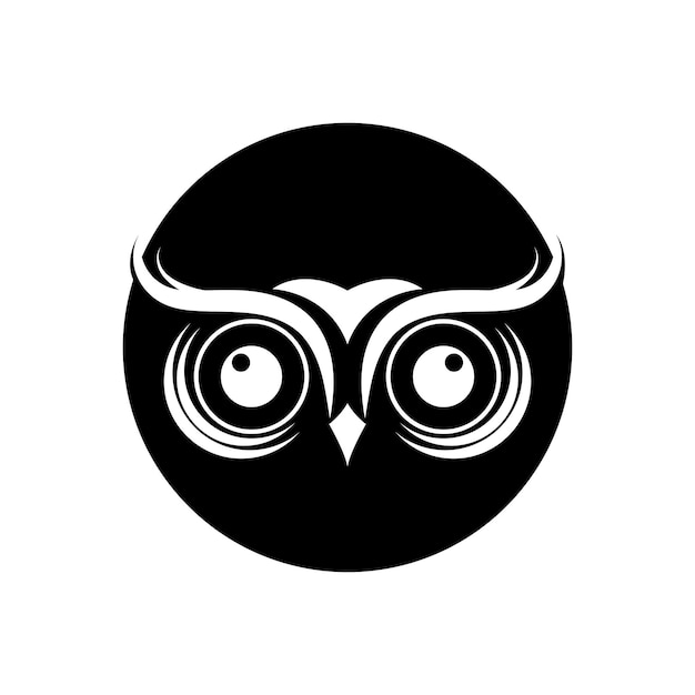 Diseño de plantilla de ilustración de vector de icono de búho