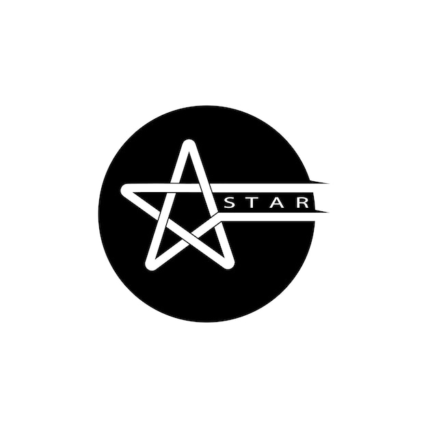 Diseño de plantilla de ilustración de vector de icono de logotipo de estrella