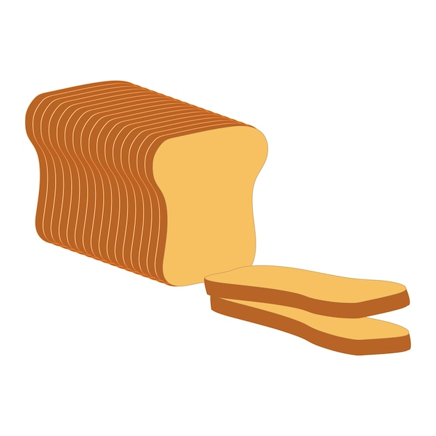 Diseño de plantilla de ilustración de vector de icono de pan