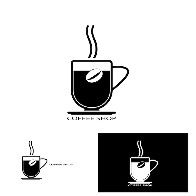 Diseño de plantilla de ilustración de vector de icono de taza de café