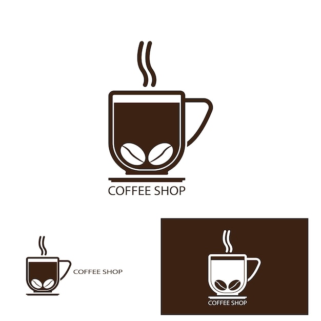 Diseño de plantilla de ilustración de vector de icono de taza de café