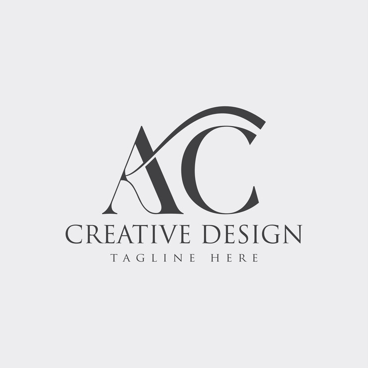 Vector diseño de plantilla de ilustración vectorial de diseño de logotipo ac.
