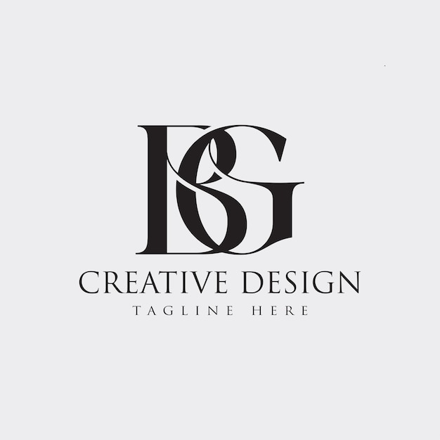 Diseño de plantilla de ilustración vectorial de diseño de logotipo bg