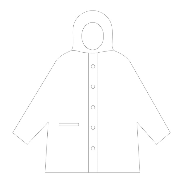 Diseño de plantilla de ilustración vectorial del icono del impermeable