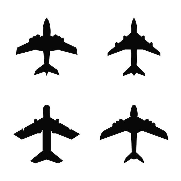 Diseño de plantilla de ilustración vectorial de icono de logotipo de avión
