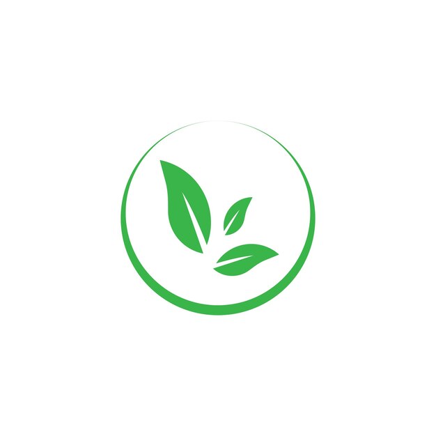 diseño de plantilla de ilustración vectorial del icono del logotipo de las hojas