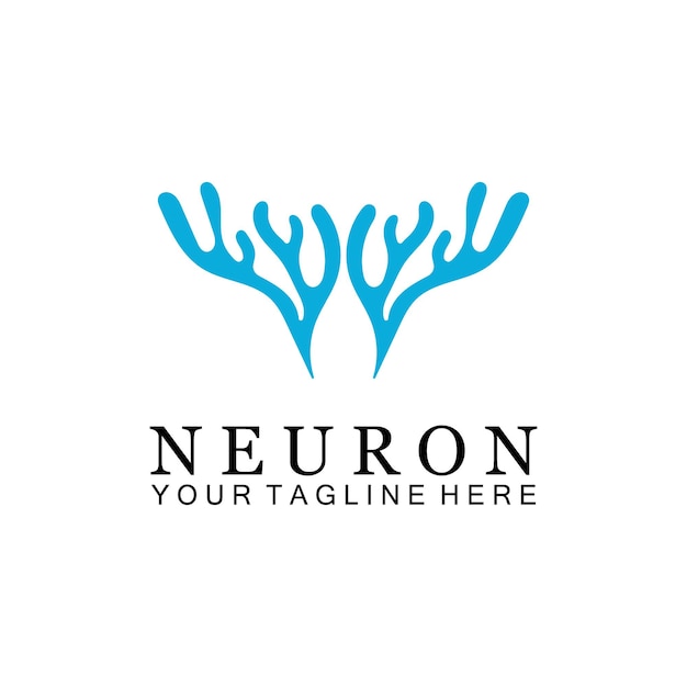 diseño de plantilla de ilustración vectorial de icono de neurona del vector del logotipo
