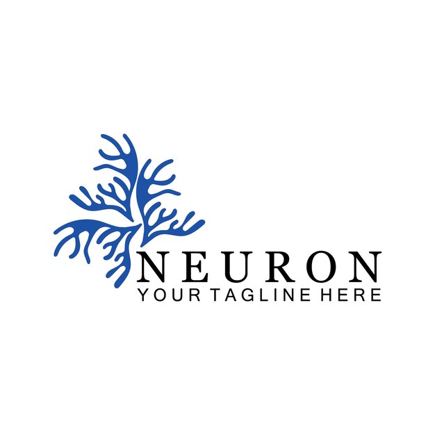 diseño de plantilla de ilustración vectorial de icono de neurona del vector del logotipo