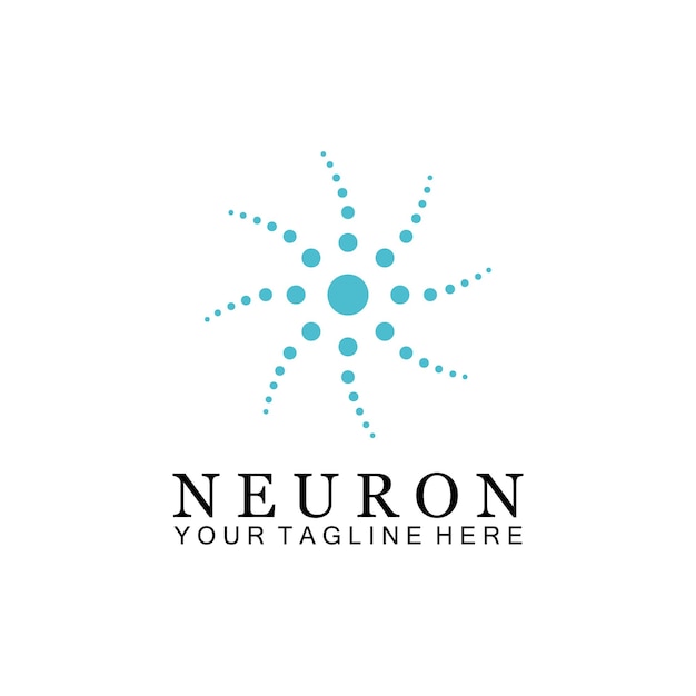 diseño de plantilla de ilustración vectorial de icono de neurona del vector del logotipo