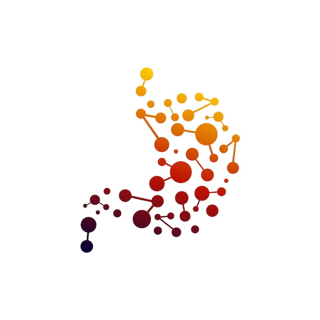diseño de la plantilla de ilustración vectorial del logotipo del estómago