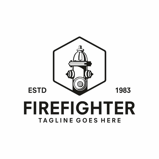 Diseño de la plantilla de ilustración vectorial del logotipo del extintor de incendios