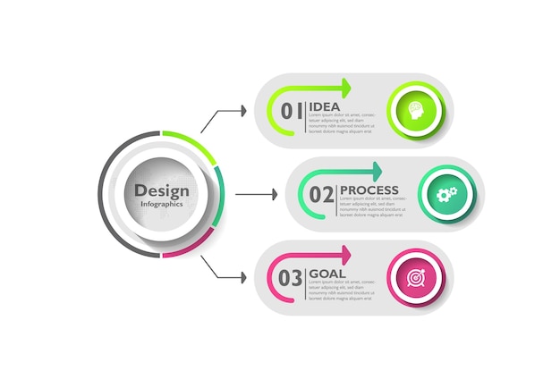 Diseño de plantilla de infografía de color degradado