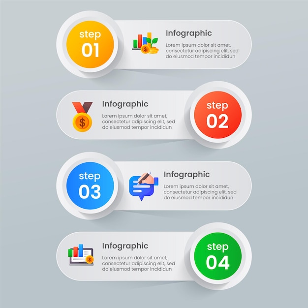Diseño de plantilla de infografía de concepto de negocio