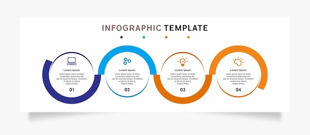 Diseño de plantilla de infografía empresarial moderna