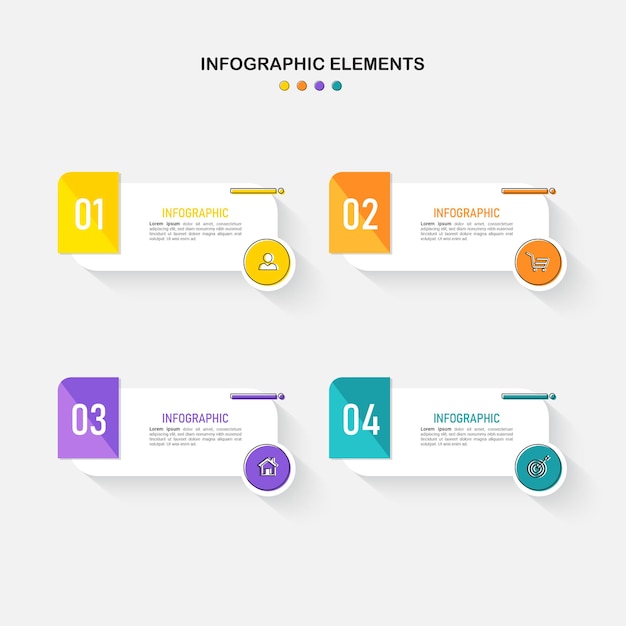 Diseño de plantilla de infografía empresarial moderna