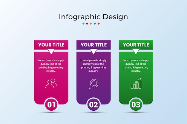 Diseño de plantilla de infografía empresarial con pasos