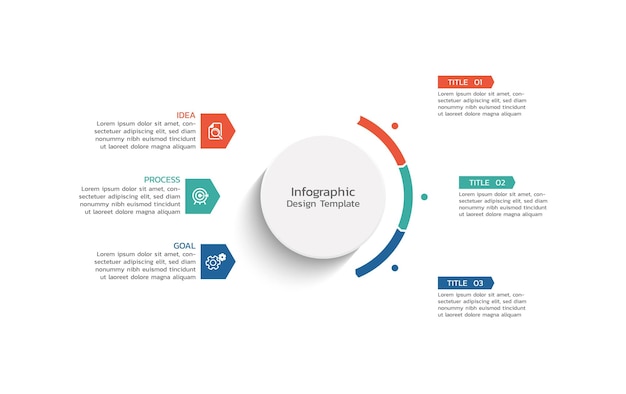 diseño de plantilla de infografía empresarial de presentación