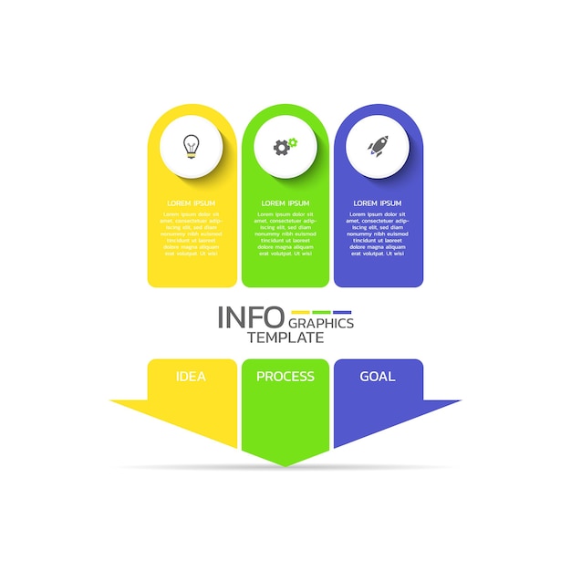 Diseño de plantilla de infografía empresarial vectorial