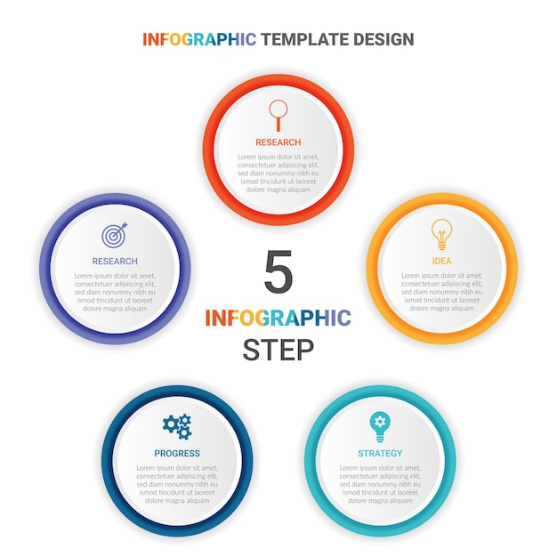 Diseño de plantilla de infografía empresarial