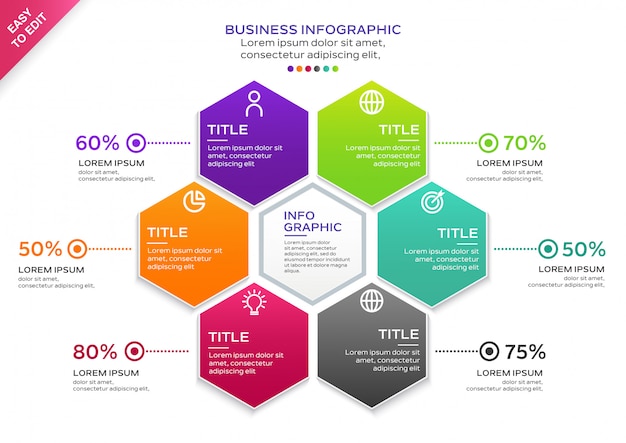 Diseño de plantilla de infografía empresarial