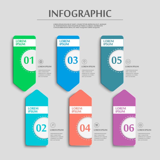 Diseño de plantilla de infografía de simplicidad con opciones de banner