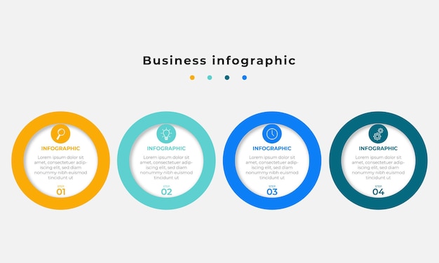 Diseño de plantilla de infografías de línea de tiempo de pasos