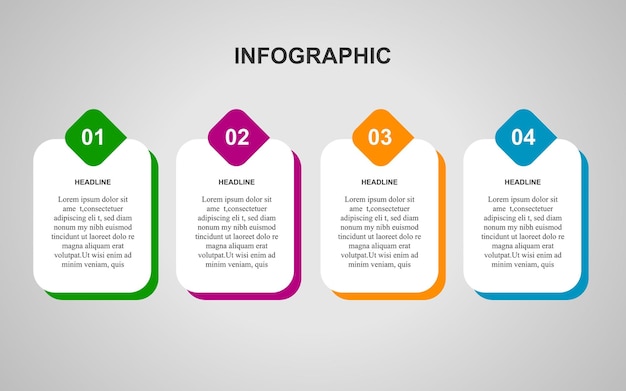 Diseño de plantilla infográfica con diseño infográfico de 5 pasos para presentaciones, pancartas, infografías y carteles.