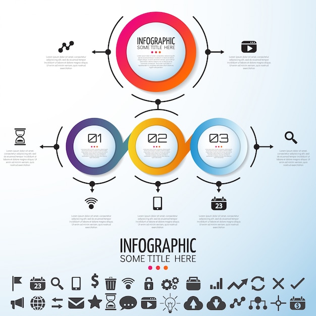 Vector diseño de la plantilla de infographics