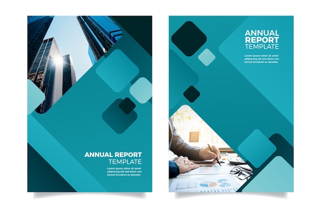 Vector diseño de plantilla de informe anual
