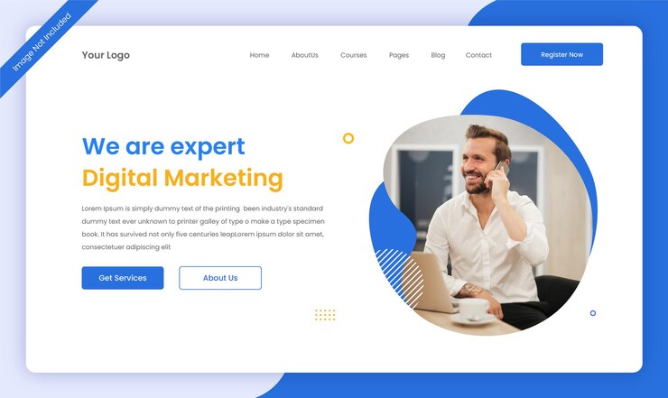 Vector diseño de plantilla de interfaz de usuario de página de destino de sitio web para negocios corporativos