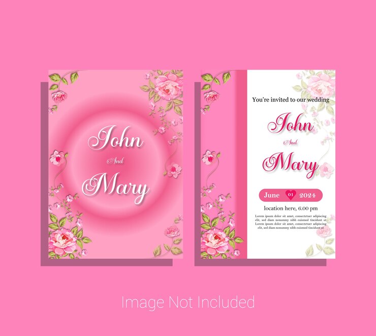 Diseño de plantilla de invitación de boda