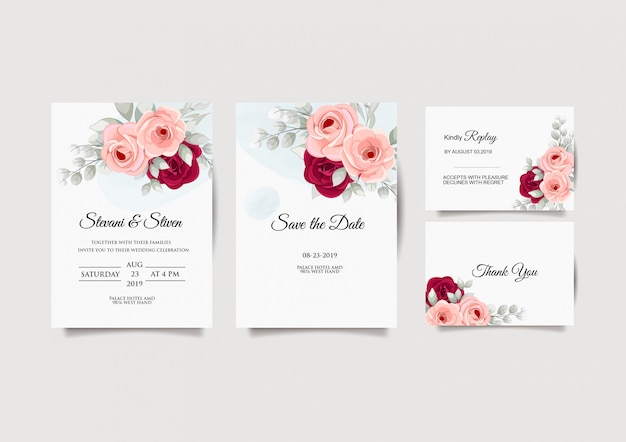 Diseño de plantilla de invitación de boda
