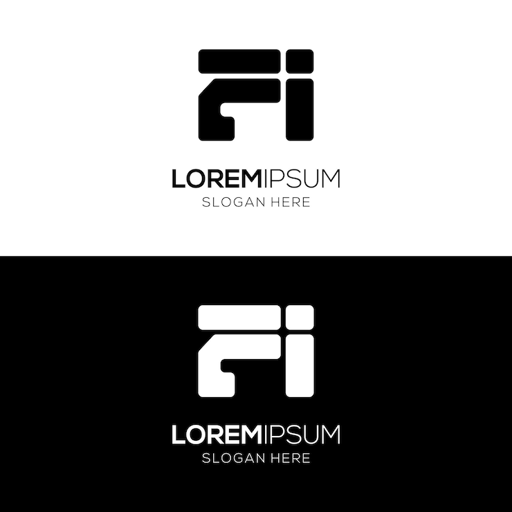 Vector diseño de plantilla de letra f i elegante y sencillo para empresas modernas