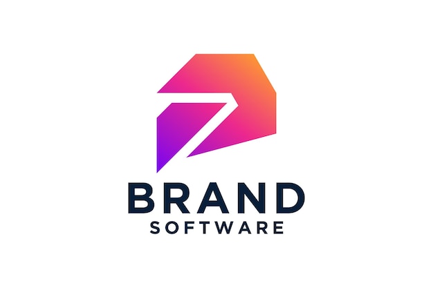 Diseño de plantilla de la letra P del logotipo