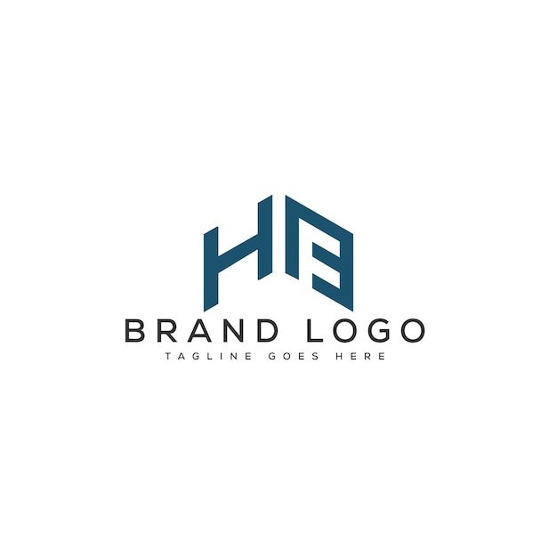 Diseño de la plantilla de letras vectoriales del logotipo HF para la marca