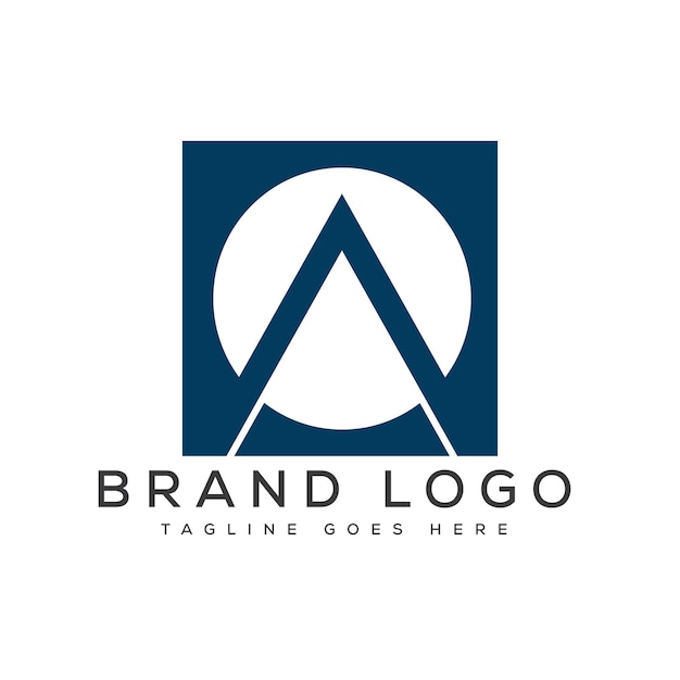 Diseño de la plantilla de letras vectoriales del logotipo OA para la marca